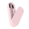 OHPHCALL Portable Pink Eyebrow Grooming Brush and Eyelash Comb Kit with Case Durable Silicone Makeup Tool for Daily Use and Travel Reusable Eyelash Applicator view 1