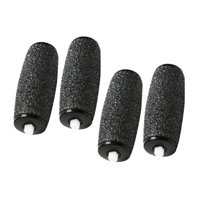 Outanaya 4pcs Replacement Roller for Electronic Foot Files Extra Coarse Refills for Pedicure Care Gentle Various Brands Black