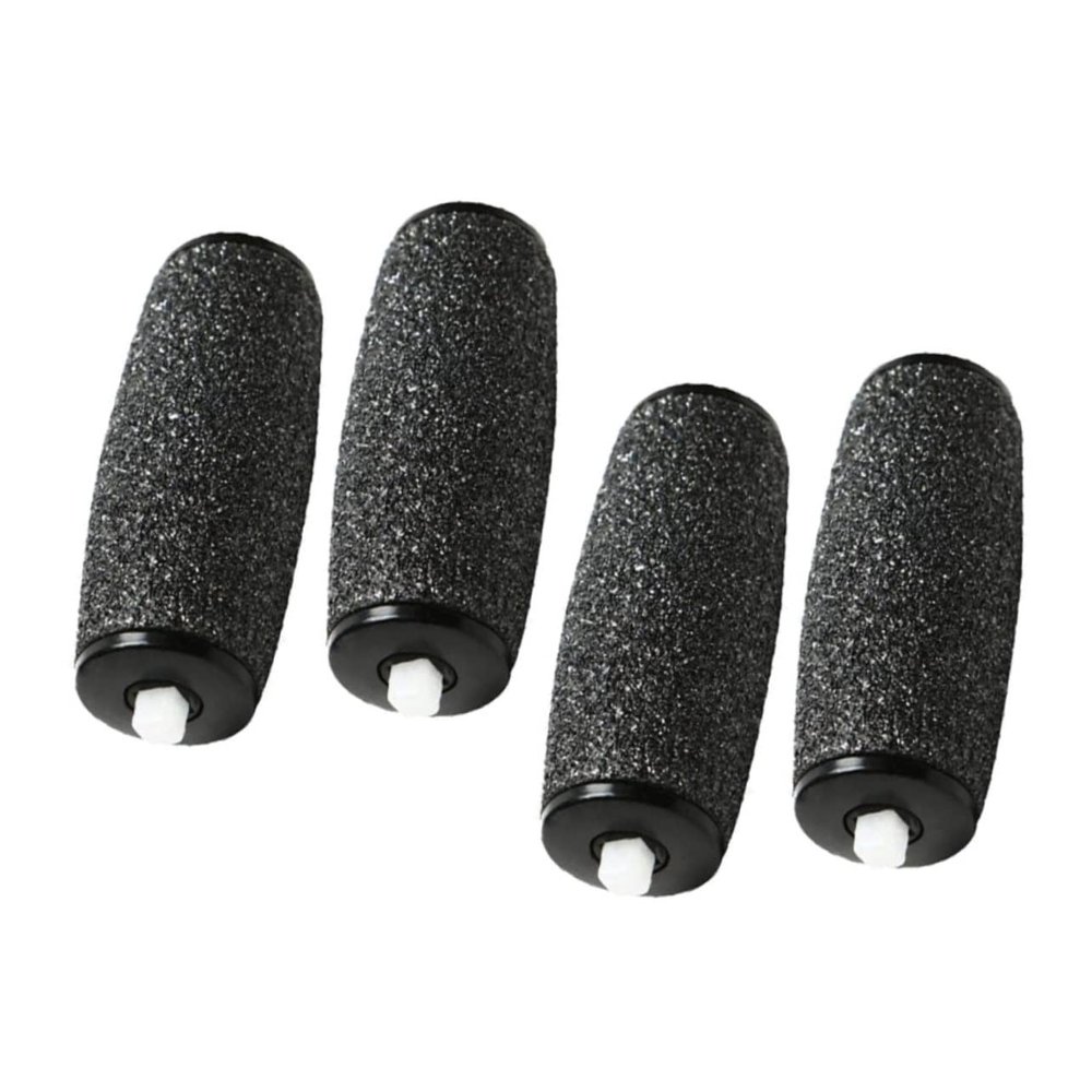 Outanaya 4pcs Replacement Roller for Electronic Foot Files Extra Coarse Refills for Pedicure Care Gentle Various Brands Black