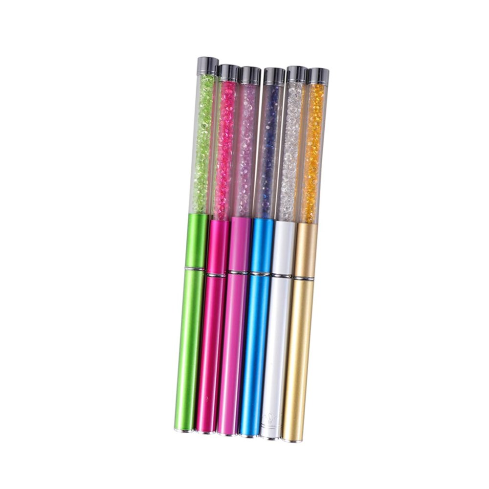 Outanaya 6pcs Spiral Eyelash Brush with Rhinestone Handle for Mascara Application Eyelash Extension Tools White Rose Red Dark Green