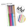 Outanaya 6pcs Spiral Eyelash Brush with Rhinestone Handle for Mascara Application Eyelash Extension Tools White Rose Red Dark Green view 2