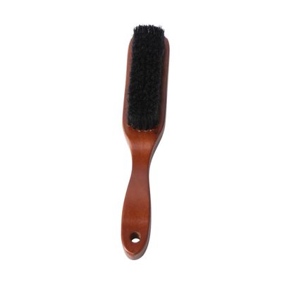 HONMEET 1pc Portable Beard Brush for Men Wooden Handle Natural Boar Bristles for Grooming Sideburns and Styling Facial -friendly Design for Easy Use