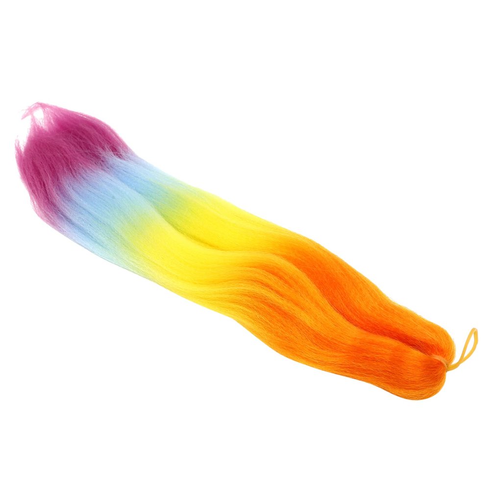 OHPHCALL Dreadlock Wig for Women Hair Extensions Rainbow Braiding Pre-stretched Cosplay Party Wear