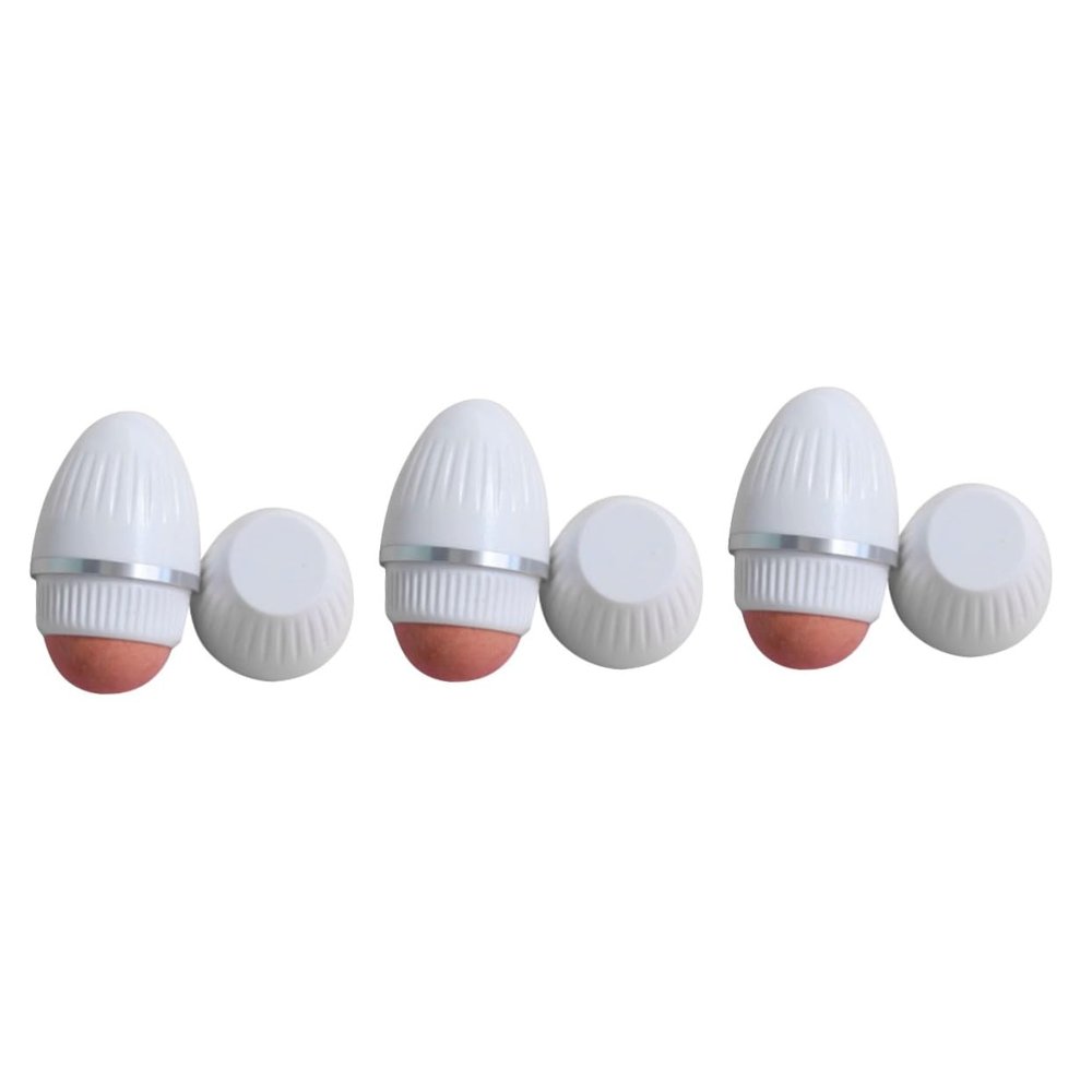 PLAFOPE 3pcs Facial Oil Absorbing Portable Volcanic Roller for Oily Skin Compact Oil Remover Tool Elegant Design Travel-friendly Face Roller