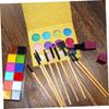 24 Piece Portable Makeup Brush Set with Nylon Bristles and Wood Handles view 3