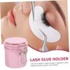 Pink 200ml Eyelash Glue Storage Container, Leak Proof Lash Adhesive Jar view 4