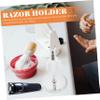 OHPHCALL Razor Holder Brush Stand Travel Shave Razor Holder Storage Stand for Shaving Brush view 4