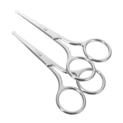 BIUDECO 2pcs Nose Hair Scissors Eyebrow Shaper Scissors Precision Cutting for Facial Hair Removal