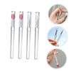 OHPHCALL Makeup Travel Lid Cover Lip Brush Applicators 4pcs Silicone Lipstick Lip Mask Tools view 3