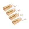 Gogogmee 4pcs Nail Brush Bamboo Nail Cleaning Scrubber for Fingernails and Toenails Portable and Lightweight for Home and Salon Use view 1