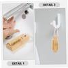 Gogogmee 4pcs Nail Brush Bamboo Nail Cleaning Scrubber for Fingernails and Toenails Portable and Lightweight for Home and Salon Use view 4