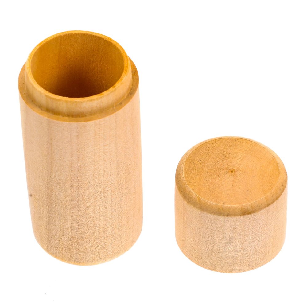 ABOOFAN Essential Oil Holder Wooden Box Single Bottle Storage Case Round Design for Essential Oils Perfumes and More Organizer for Desktop Workbench
