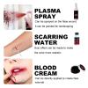 Scary Face Makeup Kit, 60ml Fake Blood Spray Easy to Clean Easy to Use Halloween Cosmetic Bag Widely Applicable to Party view 2