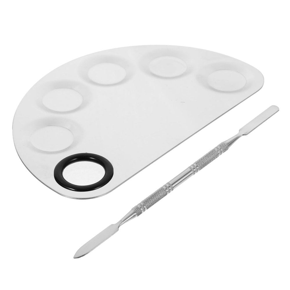 HONMEET Stainless Steel Makeup Palette Set with Easy to Clean Mixing Tool for Foundations Lipsticks and Eye Shadows for Professionals and Home Use