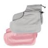 Gogogmee 2pair Cotton Heat Preservation Foot Straps Thermal Insulation Foot Cover for Beauty Salons Light Pink Grey Elastic Bands view 1