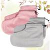 Gogogmee 2pair Cotton Heat Preservation Foot Straps Thermal Insulation Foot Cover for Beauty Salons Light Pink Grey Elastic Bands view 4