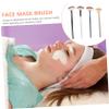Gogogmee 4pcs Facial Fan Applicator Makeup Brush for Masks Skincare Includes Blue Black White Brushes for Easy Application Precise Use Face view 4