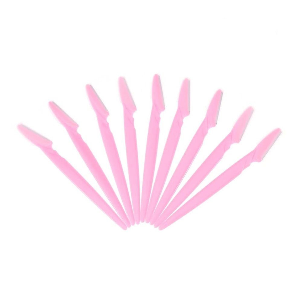 HONMEET Stainless Steel Eyebrow Razors 30pcs Portable Facial Trimmers Makeup Tool for Women Girls Ladies