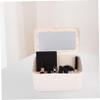 FOYTOKI Vanity Organizer Makeup Storage Box Cosmetics Organizer Mirror for Dresser Counter Random Color view 2