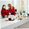 FOYTOKI Vanity Organizer Makeup Storage Box Cosmetics Organizer Mirror for Dresser Counter Random Color view 3