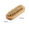 FOYTOKI 2Pcs Handwashing Wooden Nail Brush Set Double-Sided Pig Bristle Cleaning Brush for Hands and Nails Multi-Purpose Hand Cleaning Tool for Home and Spa Use view 3