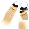 FOYTOKI 1set Human Hair Extensions for Testing Straight Hair Wig Chart Strands for Hairdressers and Salon Use for Professional Practice view 3