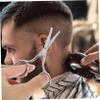 FOYTOKI Rounded Tip Metal Eyebrow Scissors 2 Pieces Nose Hair Scissors for Men for Women Practical Facial Hair Scissor Set view 3