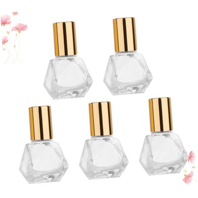 HONMEET 5pcs Roller Bottles Creative Glass Roll Bottles Five-pointed Star Design Travel for Home and Outdoor Use Refillable and Practical for Perfumes and Liquid Blends