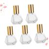 HONMEET 5pcs Roller Bottles Creative Glass Roll Bottles Five-pointed Star Design Travel for Home and Outdoor Use Refillable and Practical for Perfumes and Liquid Blends view 1