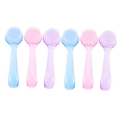 VINTORKY 6pcs Nail Brush for Facial Cleansing Makeup Removal and Nail Care Exfoliating Brushes with Designs for Cleaning of Face and