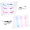 VINTORKY 6pcs Nail Brush for Facial Cleansing Makeup Removal and Nail Care Exfoliating Brushes with Designs for Cleaning of Face and view 4