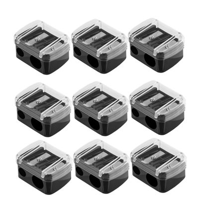 HONMEET 30pcs Electric Automatic Pencil Sharpener for Eyebrow Lip Liner Sharpener Tool Double Portable Easy to Use