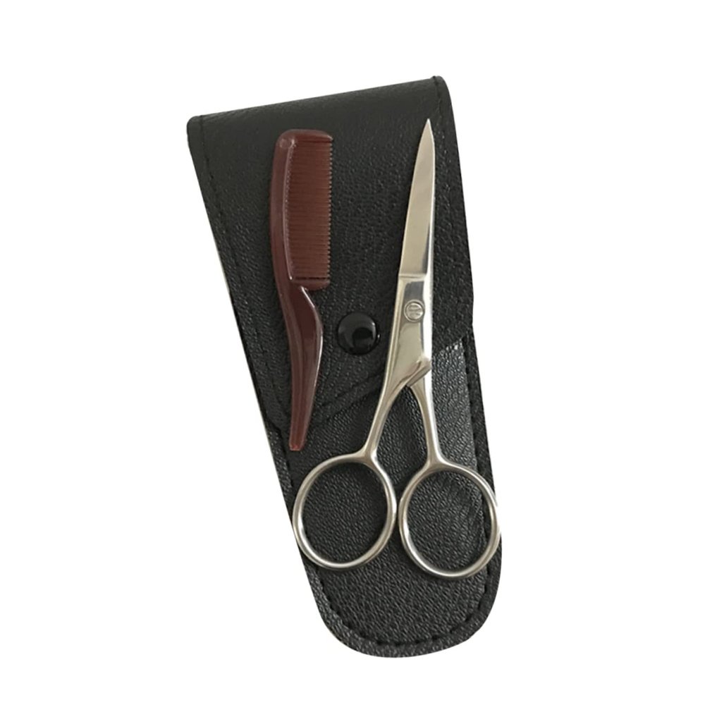 HONMEET Stainless Steel Eyebrow Scissors Set for Women Face Hair Removal Meridian Trimmer Beard Mustache Cutting Scissors Barber Shop Tool