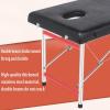 Massage Table 2 Fold Portable Lash Bed Fixed Height PU SPA Bed Salon Bed for Footmassage Facial CareSpa Tattoo(B,180 * 80 * 65CM) view 3