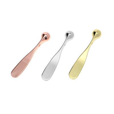 OHPHCALL 3pcs Eye Cream Massage Stick and Makeup Spoon Metal Applicator Tools for Face Cream and Facial Massage Portable and Elegant Design Gold Rose Gold and Silver