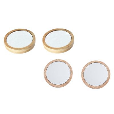 VINTORKY 4pcs Makeup Mirrors Portable Compact Mirror for Travel and Daily Use for Women and Girls Reflection Design