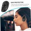 8pcs Silicone Hair Dye Ear Covers for Salon Heat Shield Black view 2