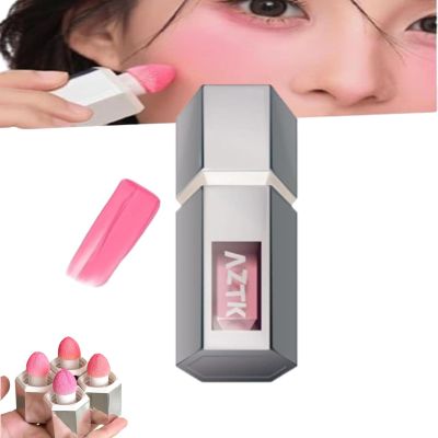 Aztk Liquid Blush, Aztk Blusher, Aztk Jello Color Liquid Blush, Aztk Blush Highlight Contour 3 in 1 for Women, Liquid Blush with Sponge Head, Long-Wearing, Sweat Proof (JC03)
