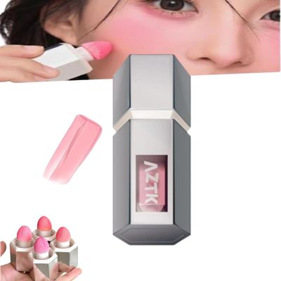 Aztk Liquid Blush, Aztk Blusher, Aztk Jello Color Liquid Blush, Aztk Blush Highlight Contour 3 in 1 for Women, Liquid Blush with Sponge Head, Long-Wearing, Sweat Proof (JC01)