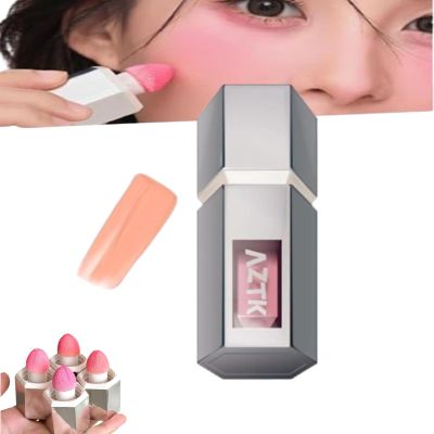 Aztk Liquid Blush, Aztk Blusher, Aztk Jello Color Liquid Blush, Aztk Blush Highlight Contour 3 in 1 for Women, Liquid Blush with Sponge Head, Long-Wearing, Sweat Proof (JC07)