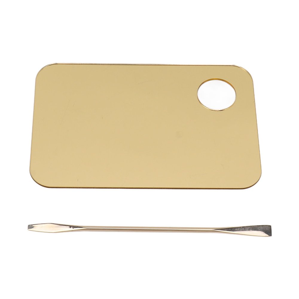 Gold Makeup Mixing Palette Acrylic Palette with Spatula for Mixing Makeup Cream Nail Art Nonstick Palette
