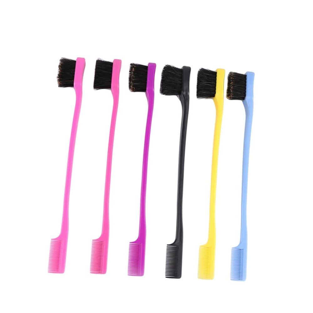 Outanaya 4pcs Double-head Eyebrow Brush Comb Dual Purpose Grooming Tool for Women Girls Gentle Touch Material Random Color