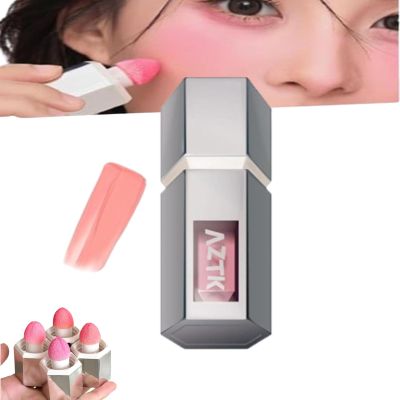 Aztk Liquid Blush, Aztk Blusher, Aztk Jello Color Liquid Blush, Aztk Blush Highlight Contour 3 in 1 for Women, Liquid Blush with Sponge Head, Long-Wearing, Sweat Proof (JC06)