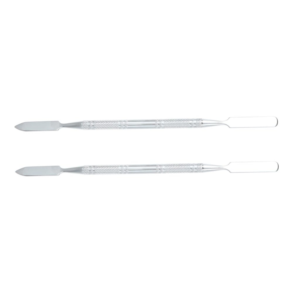 BIUDECO 2pcs Stainless Steel Makeup Mixing Rod for Foundation Palette Embossing Tool for Eye Shadow Easy to Clean