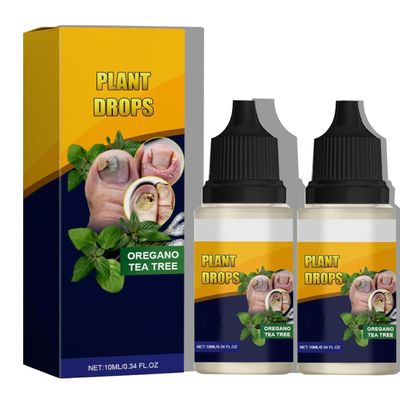 Plant Drops, Plant Drops for Nails Care, Oregano Tea Tree and Oregano Oil for Toenail (2PCS, 10 ml/0.34 Fl.oz)
