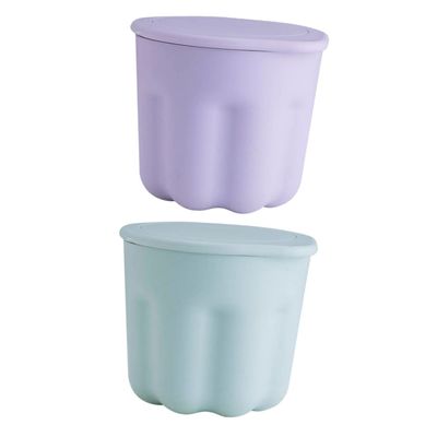 FOYTOKI 2pcs Makeup Brush Cleaning Box Organize Your Cosmetics Dustproof Storage Organizer