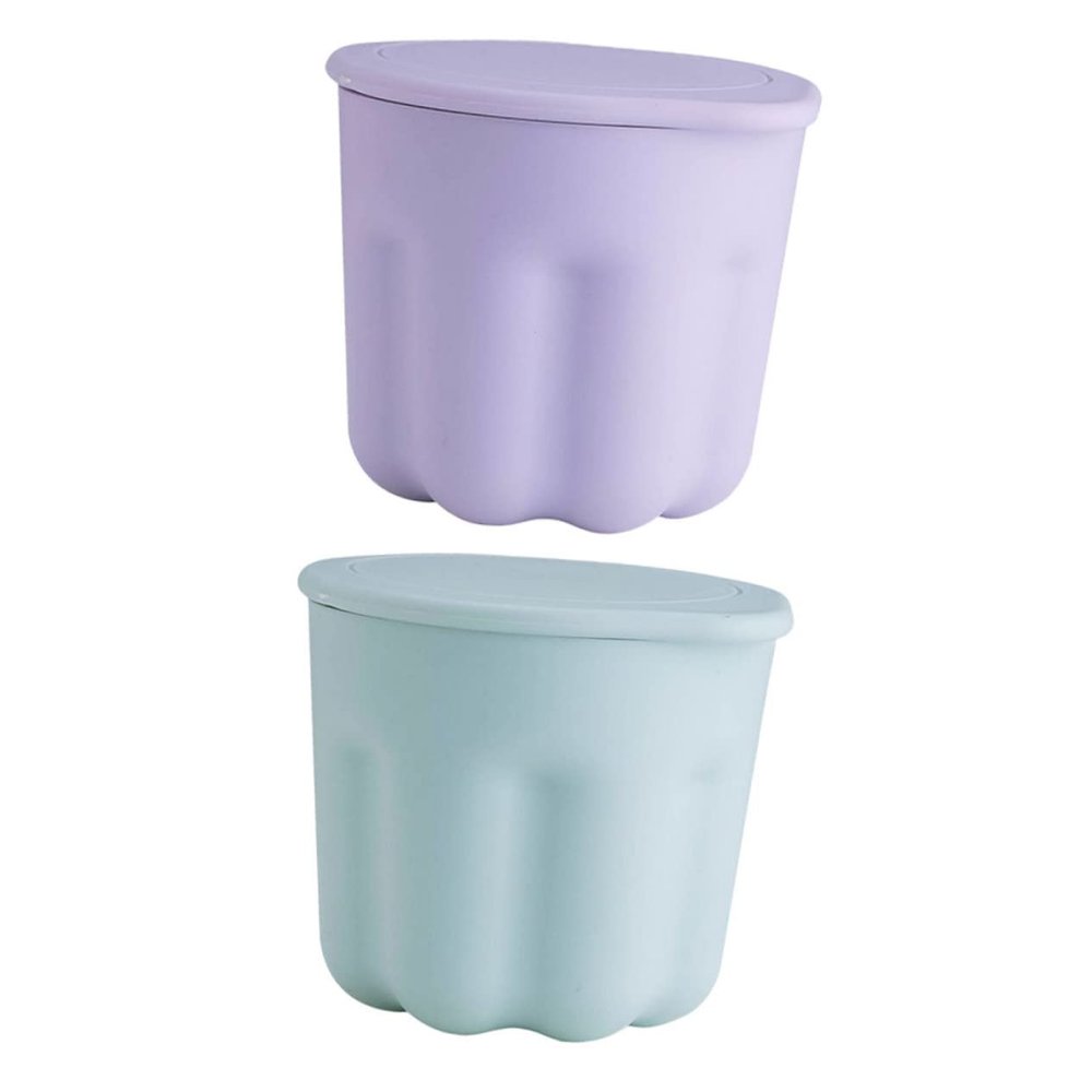 FOYTOKI 2pcs Makeup Brush Cleaning Box Organize Your Cosmetics Dustproof Storage Organizer