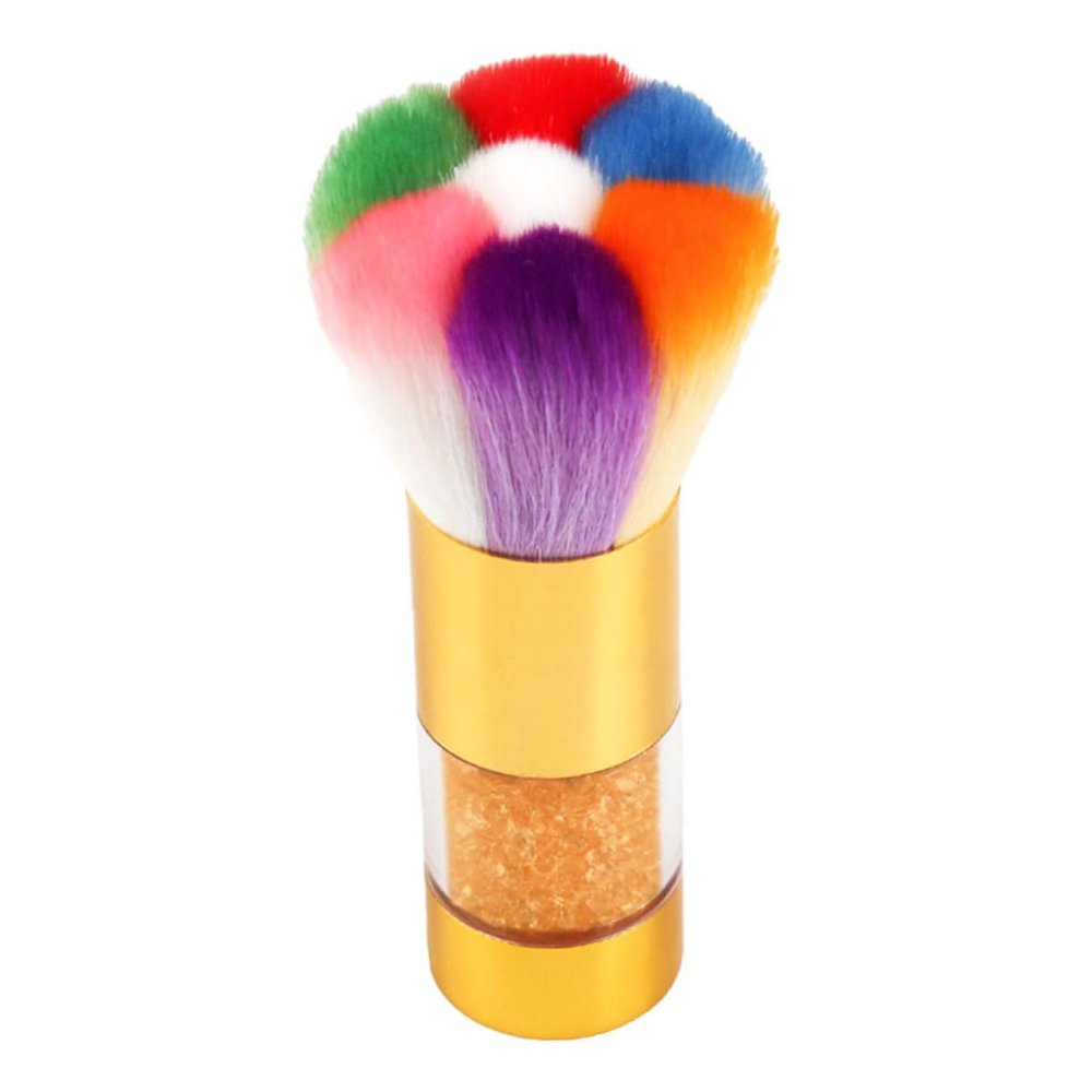 HAPINARY Nail Dust Nail Cleaner Decorative Brush Diamond Handle Soft Bristle Brush for Manicure Pedicure Home Professional Use
