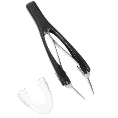 HAPINARY Automatic Eyebrow Clip Precision Tweezers for Hair Removal Curved Tweezer Kit Stainless Steel Random Color