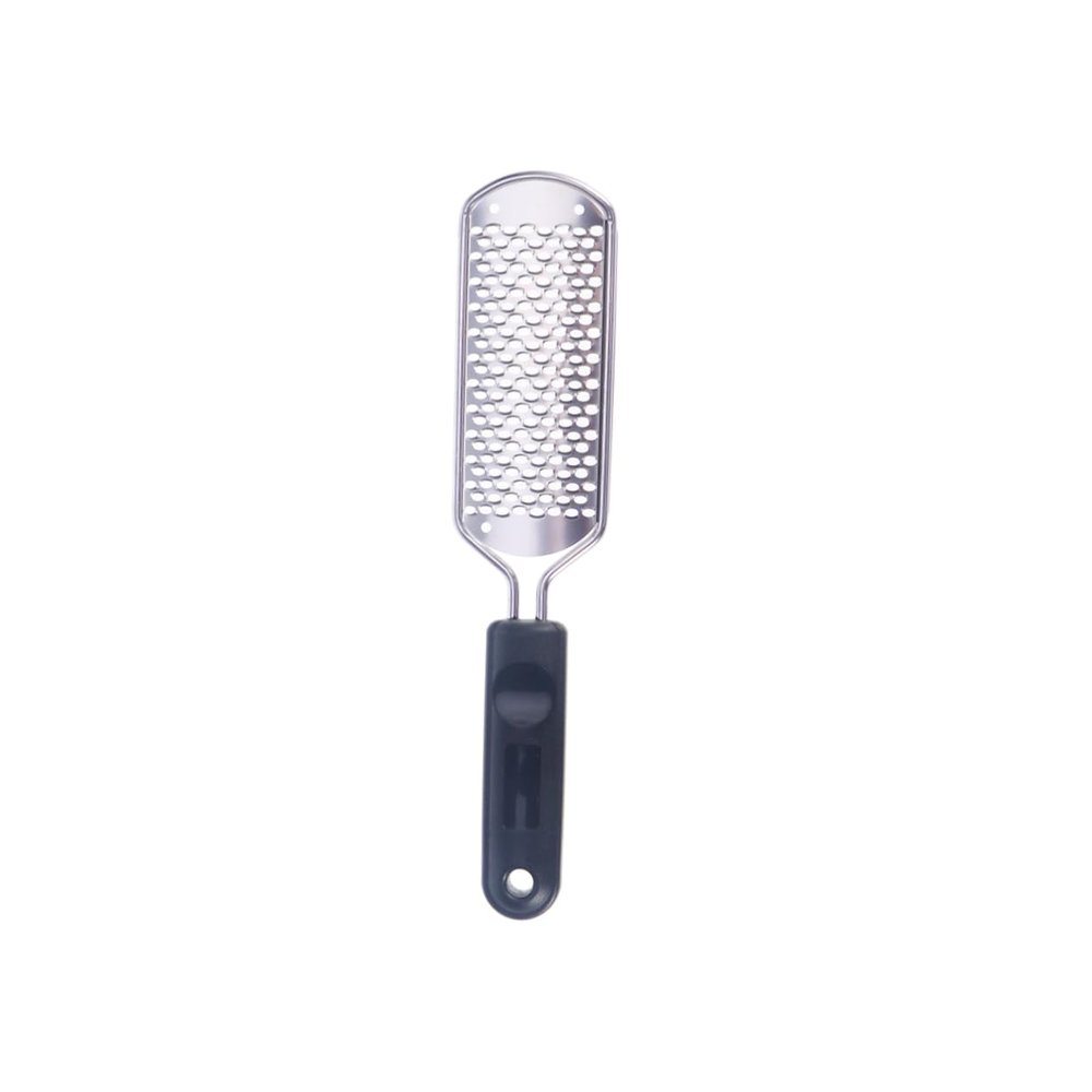 FOYTOKI Professional Stainless Steel Foot Care Pedicure Rasp Callus Remover Tool for Smoothing Hard Skin and Dead Skin for Home and Salon Use Black